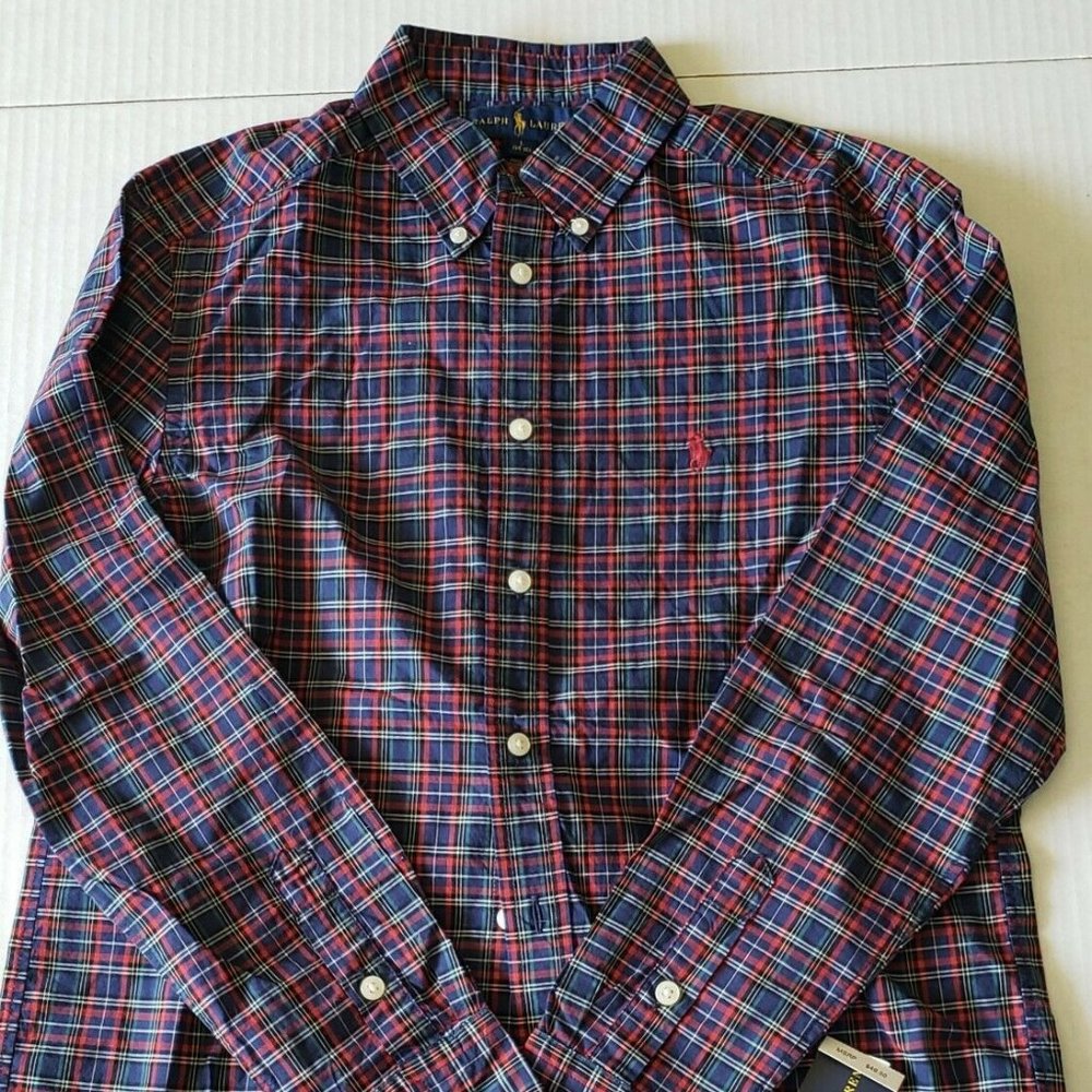 Ralph Lauren Boys 14-16y Shirt Button Down Plaid